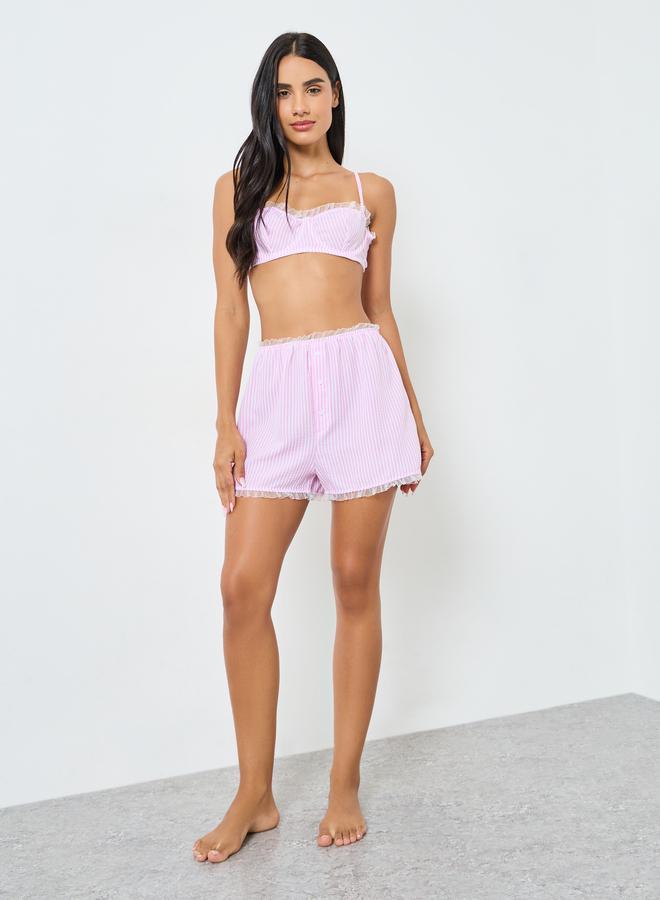 ستايلي مجموعة من صدرية بالكونيت وشورت بوكسر - Image 2